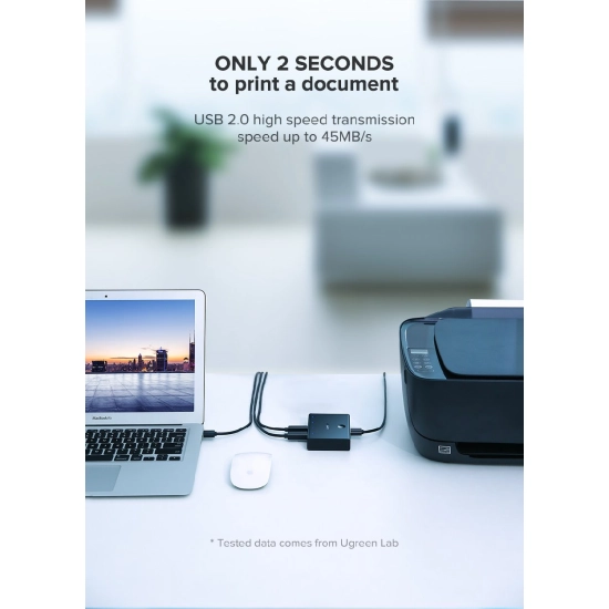 Data Switch UGREEN, USB A 2.0 na 4x USB B, crni Data Switch UGREEN, USB A 2.0 na 4x USB B, crni