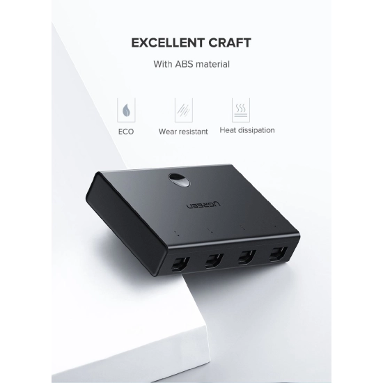 Data Switch UGREEN, USB A 2.0 na 4x USB B, crni Data Switch UGREEN, USB A 2.0 na 4x USB B, crni