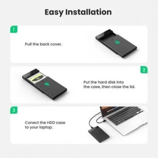 Eksterno kućište UGREEN, 2.5incha, SATA, USB 3.0 Eksterno kućište UGREEN, 2.5incha, SATA, USB 3.0