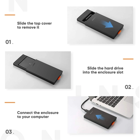 Eksterno kućište UGREEN, 2.5incha, SATA, Micro USB 3.0 Eksterno kućište UGREEN, 2.5incha, SATA, Micro USB 3.0
