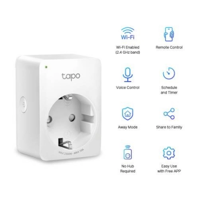 Smart utičnica TP-LINK Tapo P100, Mini, Wi-Fi, Alexa & Google    - Smart Home