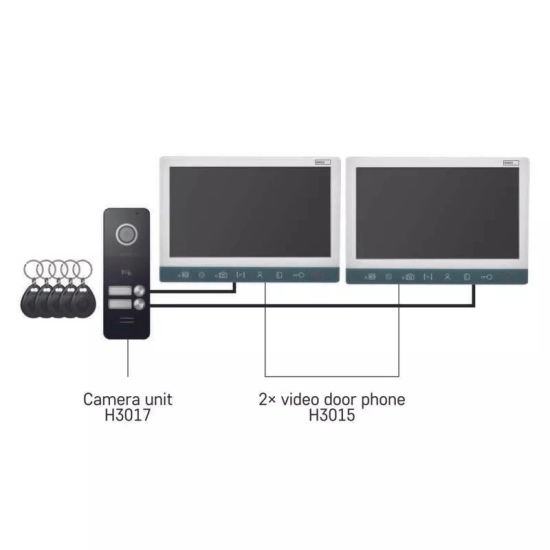 Kamera za video portafon EMOS EM-10AHD RF-2, H3017, sa 2 tastera i 5 RFID čipova