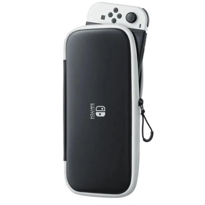 Torbica za NINTENDO Switch i zaštitna folija, crno bijela   - Nintendo