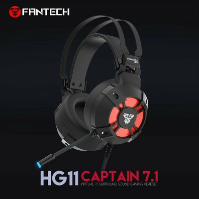Slušalice FANTECH HG11, gaming, USB A, mikrofon, crne   - Fantech