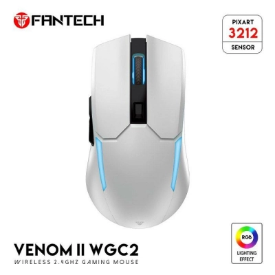 Miš FANTECH Venom II WGC2 Space Edition gaming, 2400 DPI, bežični, bijeli   - Fantech