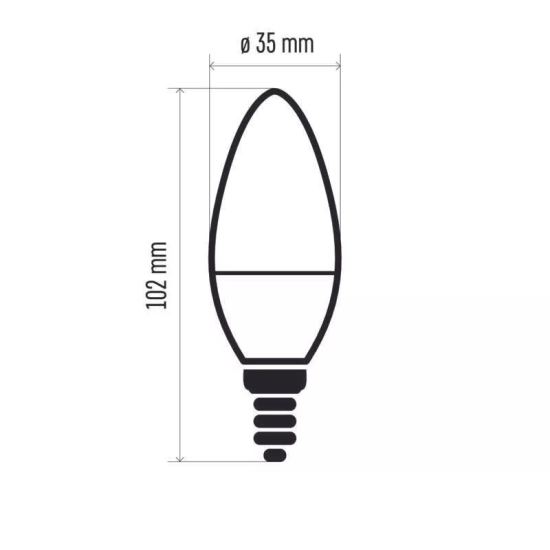 Žarulja LED svijeća E14 5W, 4000K, neutralno svjetlo, set od 3 komada      EMOS