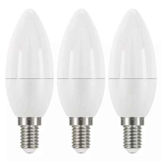 Žarulja LED svijeća E14 5W, 4000K, neutralno svjetlo, set od 3 komada      EMOS