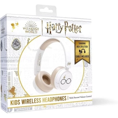Dječje slušalice OTL, Harry Potter Kids, naglavne, bežične, bluetooth, mikrofon, bijele   - Audio slušalice