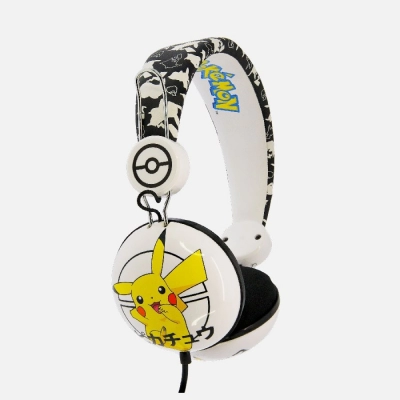Dječje slušalice OTL, Japanese Pikachu Teen, naglavne, 3.5mm, bijelo crne   - Audio slušalice