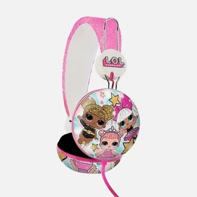 Dječje slušalice OTL, L.O.L. Surprise Glitter Glam Teen Dome, naglavne, 3.5mm, rozo bijele   - Audio slušalice