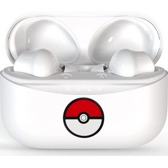 Dječje slušalice OTL, Pokemon Pokeball TWS, bežične, bluetooth, bijele