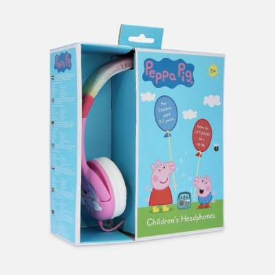 Dječje slušalice OTL, Rainbow Peppa, 3.5mm, ružičaste   - Audio slušalice