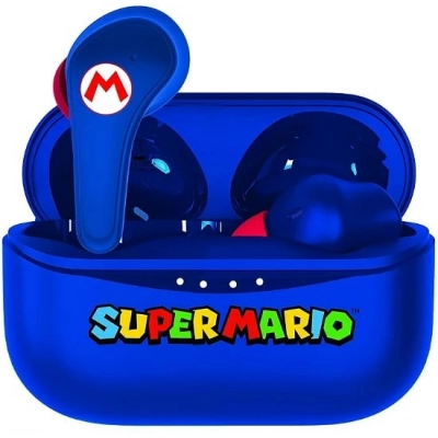 Dječje slušalice OTL, Super Mario, TWS, bežične, bluetooth, plave   - Slušalice za smartphone