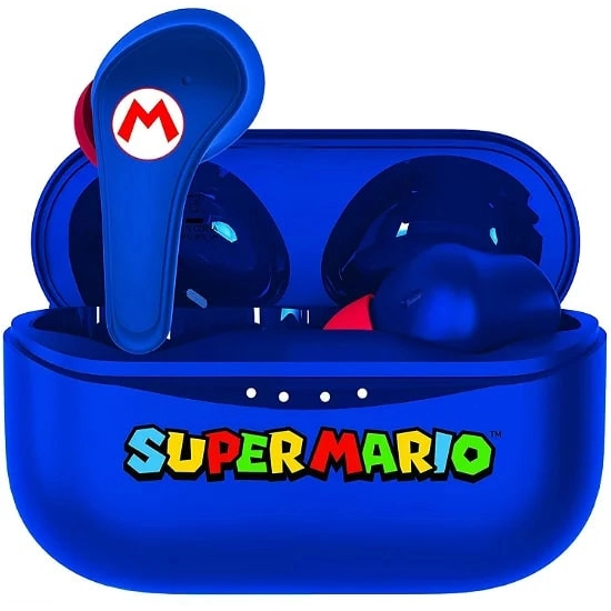 Dječje slušalice OTL, Super Mario, TWS, in-ear, bežične, bluetooth, plave