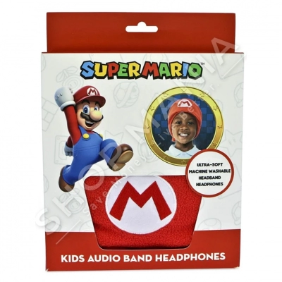 Dječje slušalice OTL, Super Mario Kids Audio Band, 3.5mm, crvene   - Audio slušalice