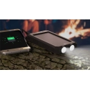 Prijenosno napajanje powerbank GOOBAY 8000mAh, 2x USB A 2.0, USB micro B 2.0, Power Delivery,s LED svijetlom i kompasom, solarno punjenje, crni