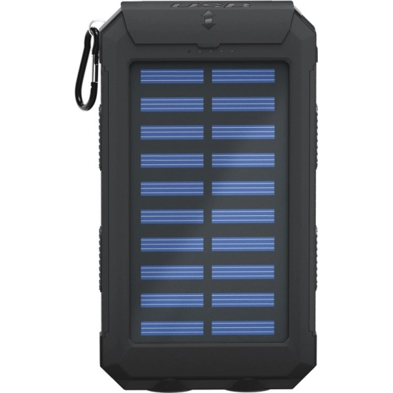 Prijenosno napajanje powerbank GOOBAY 8000mAh, 2xUSB-A 2.0, micro-USB PD,s LED svijetlom i kompasom, solarno punjenje, crni