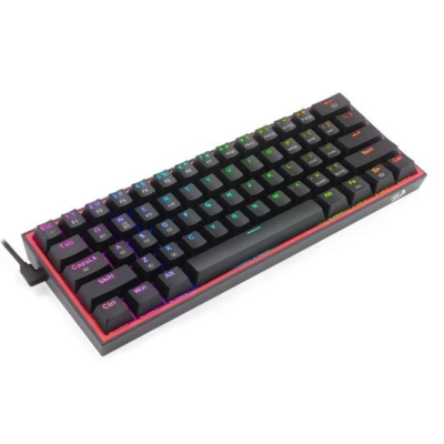 Tipkovnica REDRAGON FIZZ PRO K616 RGB, mehanička, bežična, žičana, crveni switch, crna   - Tipkovnice