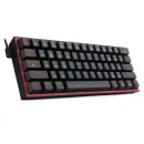 Tipkovnica REDRAGON FIZZ PRO K616 RGB, mehanička, bežična, žičana, crveni switch, crna