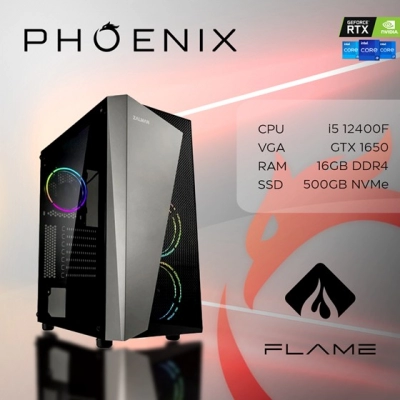 Računalo gaming FLAME Z-575, Intel i5 12400F, 16GB DDR4, 500GB SSD, GTX1650   - RAČUNALA