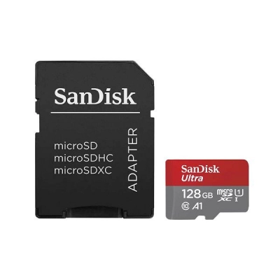 Memorijska kartica SANDISK SDSQUAB-128G-GN6MA, Ultra microSDXC, 128GB, A1 Class 10 UHS-I, 140 MB/s + SD Adapter    - Memorijske kartice