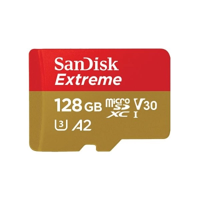 Memorijska kartica SANDISK SDSQXAA-128G-GN6MA, Extreme microSDXC, 128GB, A2 C10 V30 UHS-I U3, 190MB/s + SD Adapter