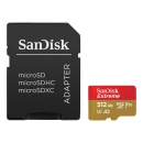 Memorijska kartica SANDISK SDSQXAV-512G-GN6MA Extreme, microSDXC, 512GB, A2 C10 V30 UHS-I U3, 190MB/s + SD Adapter