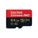 Memorijska kartica SANDISK SDSQXCU-064G-GN6MA Extreme Pro, microSDXC, 64GB, A1 C10 V30 UHS-I U3, 200MB/s + SD Adapter