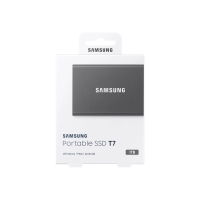 SSD vanjski 1 TB SAMSUNG T7 MU-PC1TOT/WW, 1.050/1.000 MB/s, USB 3.2, sivi - POHRANA PODATAKA SSD vanjski 1 TB SAMSUNG T7 MU-PC1TOT/WW, 1.050/1.000 MB/s, USB 3.2, sivi - POHRANA PODATAKA
