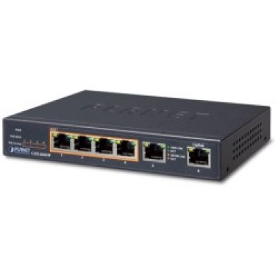 Switch PLANET GSD-604HP, 10/100/1000 Mbps, 4-port   - Switchevi