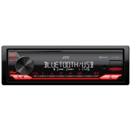 Auto radio JVC KD-X282BT, Bluetooth, prednji AUX i USB A, DSP s DTA i 13-pojasnim EQ-om, kompatibilnost s aplikacijom JVC Remote.