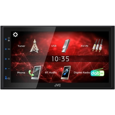Auto radio JVC KW-M27DBT, 2 DIN, 6.8 inch, DAB+, iPhone® / Android™ Bluetooth, USB,    - Auto radio