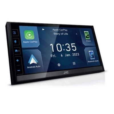 Auto radio JVC KW-M785DBW, 2 DIN, DAB+, Bluetooth, USB, Wireless Apple CarPlay, Android Auto & Android Mirroring   - Auto radio