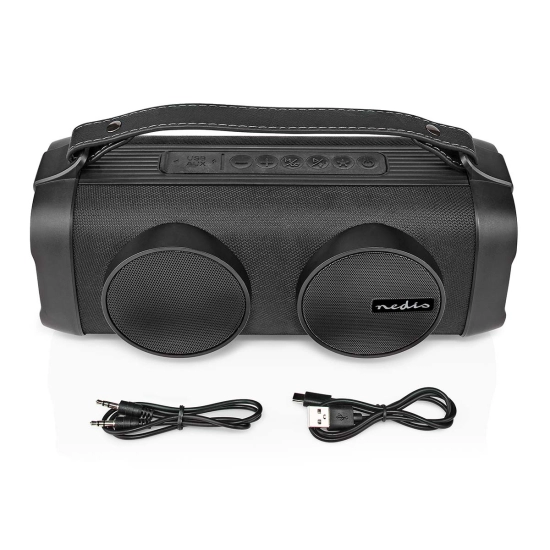 Prijenosni bluetooth zvučnik NEDIS Party Boombox SPBB306BK, IPX4 vodootporni, 24W, crni