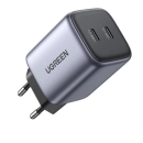Kućni punjač UGREEN, Nexode Mini, 45W (25W+20W), 2x USB C