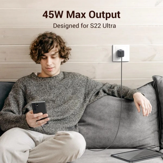 Kućni punjač UGREEN, Nexode Mini, 45W (25W+20W), 2x USB C