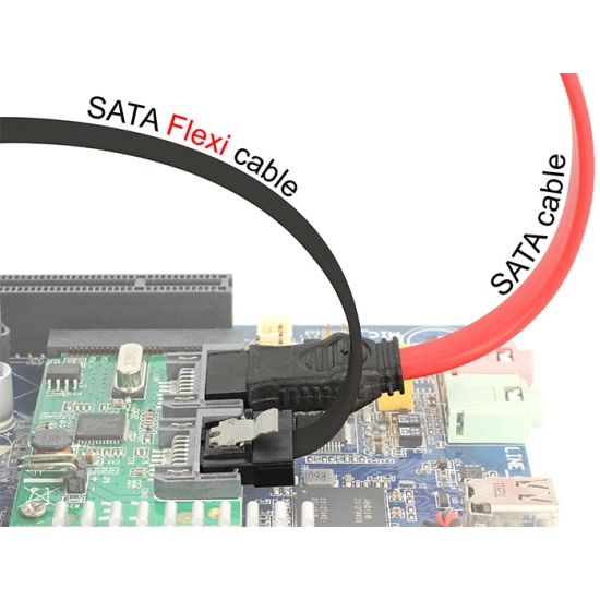 Kabel DELOCK, SATA int. data 0,3m FLEXI crni 83840 Kabel DELOCK, SATA int. data 0,3m FLEXI crni 83840