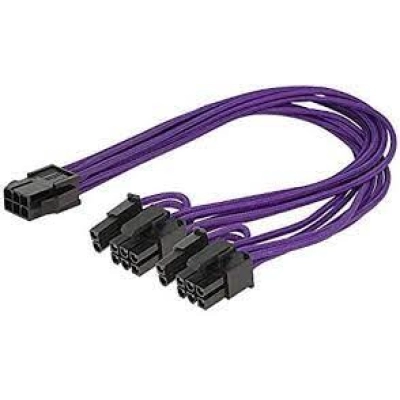 Kabel DELOCK, int. power PCI Express 6 pin Ž > 2 x 8 pin M shield 83704   - Naponski kabeli
