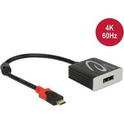 Adapter DELOCK, USB Type-C M > DP Ž (DP Alt Mode) 4K 60 Hz 63312    - Adapteri