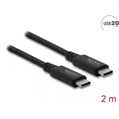 Kabel DELOCK, USB4 data  20 Gbps 2m 86980    - KABELI, ADAPTERI I RAZDJELNICI