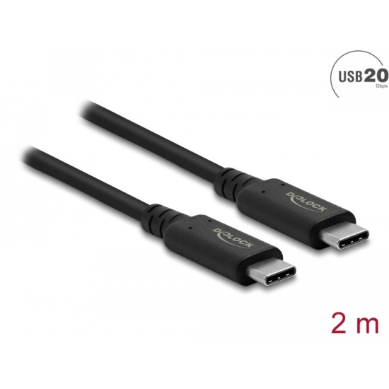 Kabel DELOCK, USB4 (M) na USB4 (M), data 20 Gbps 2m 86980 