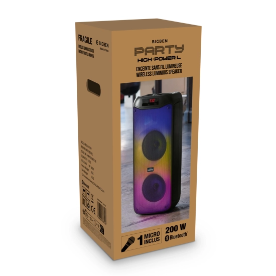 Prijenosni audio sustav BIGBEN PARTYBTHPL, Bluetooth, 200W, 1x žičani mikrofon, karaoke