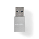 Adapter NEDIS USB A 3.2 Gen 1 (M) na USB C 3.2 Gen 1 (Ž), srebrni