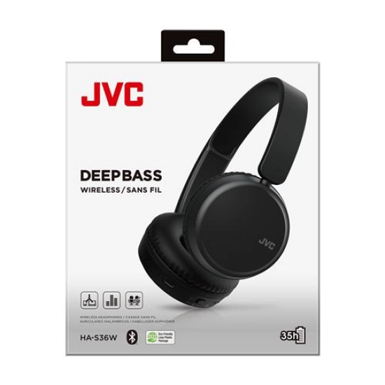Slušalice JVC HA-S36WBU, on-ear, bežične, Bluetooth, crne