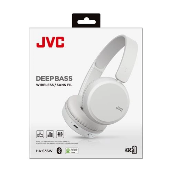Slušalice JVC HA-S36WWU, on-ear, bežične, Bluetooth, bijele