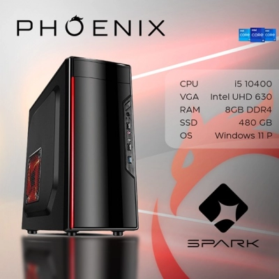 Računalo office PHOENIX Spark Z-187, Intel i5-10400, 8GB, 480GB SSD, Windows 11P   - RAČUNALA
