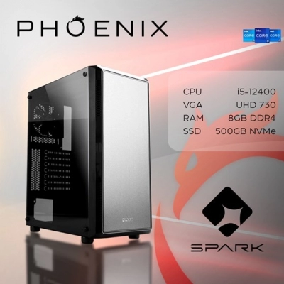 Računalo office PHOENIX Spark Z-183, Intel i5-12400, 8GB, 500GB SSD   - RAČUNALA