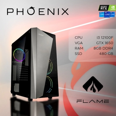 Računalo gaming PHOENIX Flame Z-569, Intel i3-12100F, 8GB, 480GB SSD, GTX 1650   - Gaming računala