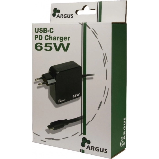 Punjač ARGUS PD-2065, Inter-Tech PD charger, USB-C, 65W