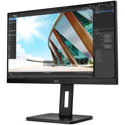 Monitor 23.8incha AOC 24P2Q, FHD, IPS, 75Hz, 4ms, 250cd/m2, pivot   - AOC